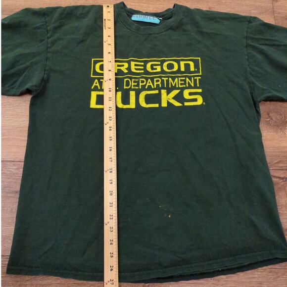 VTG Oregon Ducks Athletic Department Adult XL Shirt Football Green Y2K - Picture 8 of 8